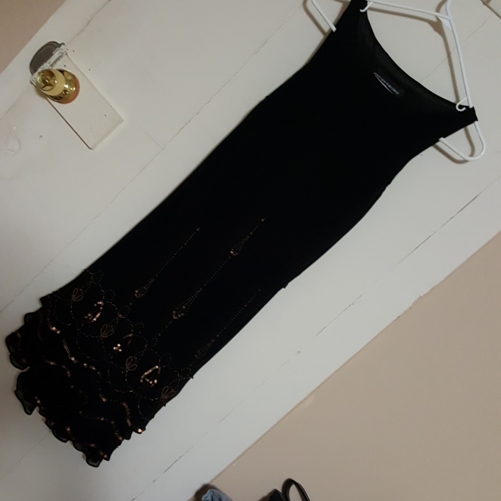 Black silk dress
